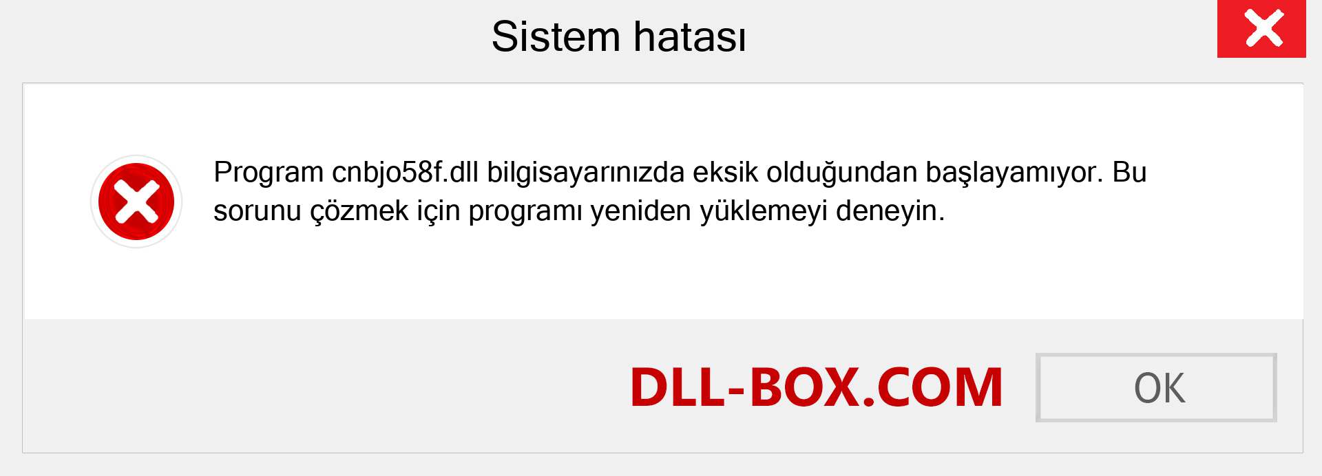 cnbjo58f.dll dosyası eksik mi? Windows 7, 8, 10 için İndirin - Windows'ta cnbjo58f dll Eksik Hatasını Düzeltin, fotoğraflar, resimler